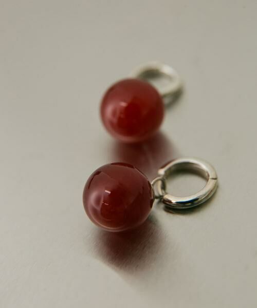 SMELLY / スメリー ピアス・イヤリング | SMELLY so’　carnelian sphere pierce | 詳細3