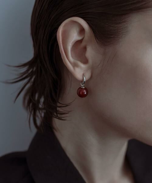 SMELLY / スメリー ピアス・イヤリング | SMELLY so’　carnelian sphere pierce | 詳細4