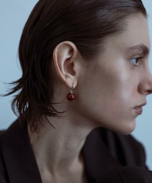 SMELLY / スメリー ピアス・イヤリング | SMELLY so’　carnelian sphere pierce | 詳細5