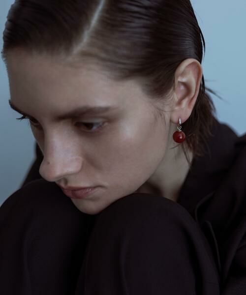 SMELLY / スメリー ピアス・イヤリング | SMELLY so’　carnelian sphere pierce | 詳細6