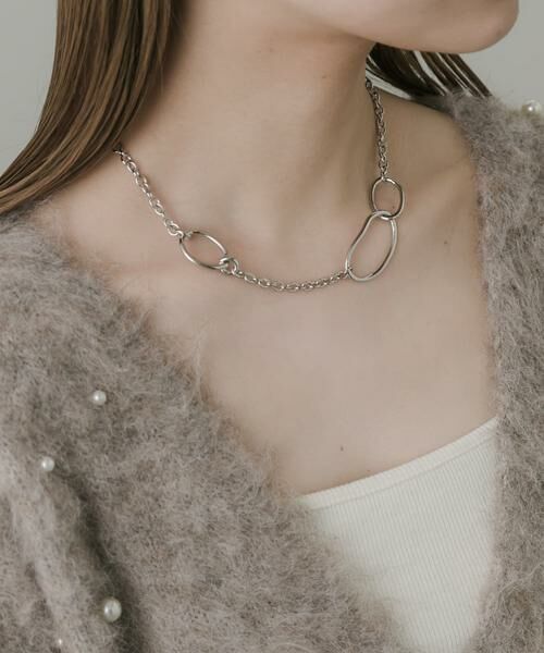 SMELLY / スメリー ネックレス・ペンダント・チョーカー | ニュアンスオーバルチェーンマンテルネックレス | 詳細2