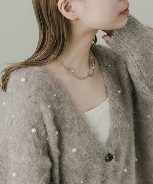 SMELLY / スメリー ネックレス・ペンダント・チョーカー | ニュアンスオーバルチェーンマンテルネックレス | 詳細3