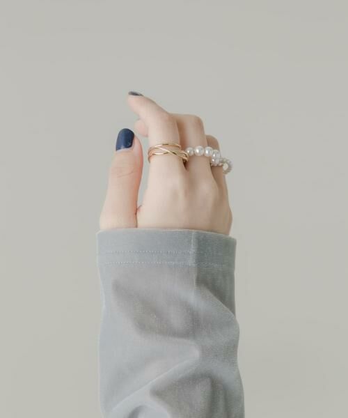SMELLY / スメリー リング | ダブルフィンガーパール2セットリング | 詳細1