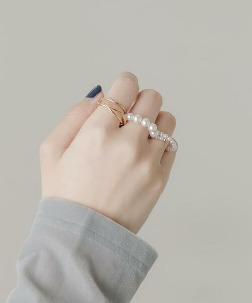 SMELLY / スメリー リング | ダブルフィンガーパール2セットリング | 詳細2