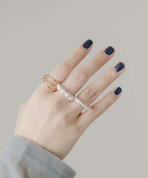 SMELLY / スメリー リング | ダブルフィンガーパール2セットリング | 詳細3