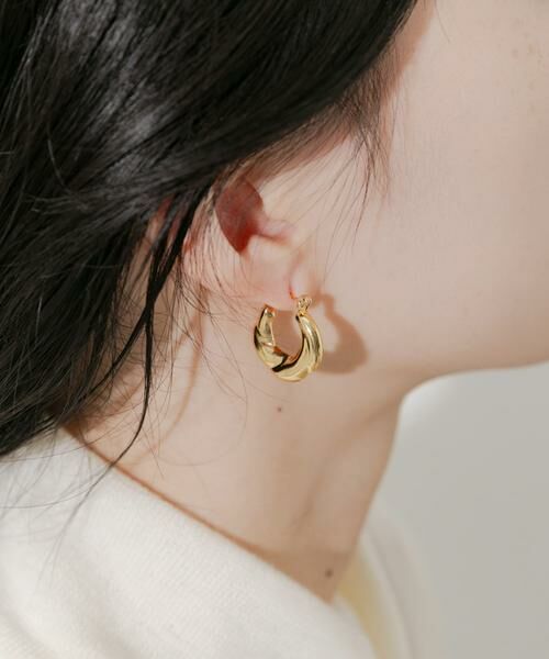 SMELLY / スメリー ピアス・イヤリング | ステンレスデザインフープピアス | 詳細5