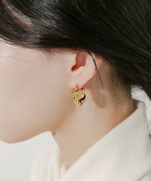 SMELLY / スメリー ピアス・イヤリング | ステンレスデザインフープピアス | 詳細6