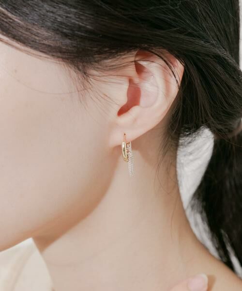 SMELLY / スメリー ピアス・イヤリング | チェーンコンビフープピアス | 詳細4