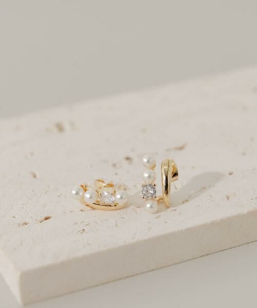 SMELLY / スメリー ピアス・イヤリング | パールビジューラインピアス | 詳細1