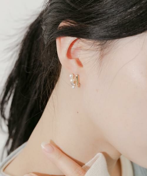 SMELLY / スメリー ピアス・イヤリング | パールビジューラインピアス | 詳細5