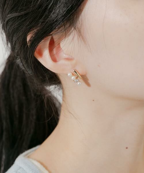 SMELLY / スメリー ピアス・イヤリング | パールビジューラインピアス | 詳細6