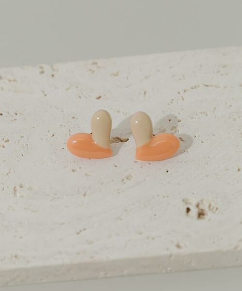 SMELLY / スメリー ピアス・イヤリング | バイカラージュシハートピアス | 詳細1