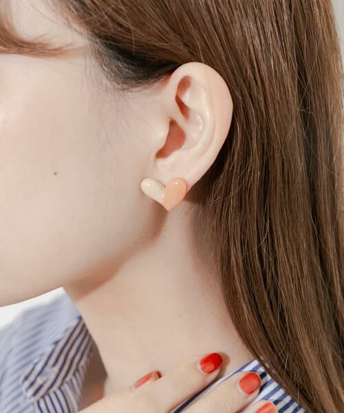 SMELLY / スメリー ピアス・イヤリング | バイカラージュシハートピアス | 詳細2