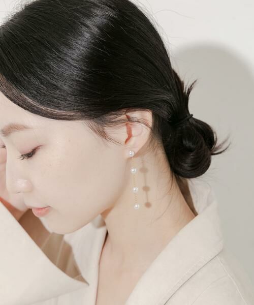 SMELLY / スメリー ピアス・イヤリング | パールチェーンスウィングピアス | 詳細3