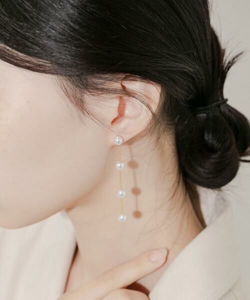 SMELLY / スメリー ピアス・イヤリング | パールチェーンスウィングピアス | 詳細4