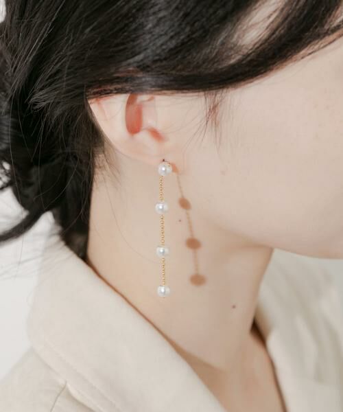 SMELLY / スメリー ピアス・イヤリング | パールチェーンスウィングピアス | 詳細6
