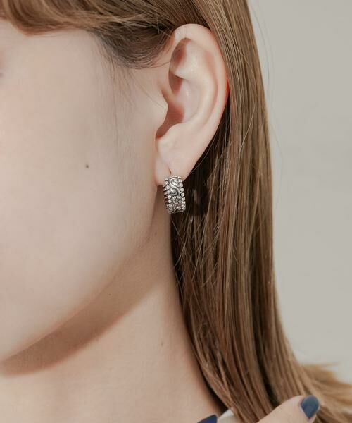 SMELLY / スメリー ピアス・イヤリング | ヴィンテージチックワンタッチフープピアス | 詳細3