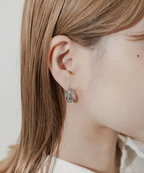 SMELLY / スメリー ピアス・イヤリング | ヴィンテージチックワンタッチフープピアス | 詳細5