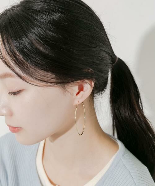 SMELLY / スメリー ピアス・イヤリング | ナローフープピアス | 詳細3