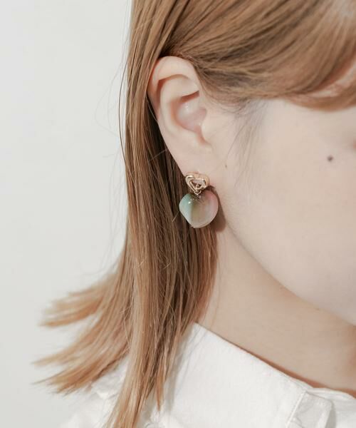 SMELLY / スメリー ピアス・イヤリング | マーブルカラージュシハートピアス | 詳細3