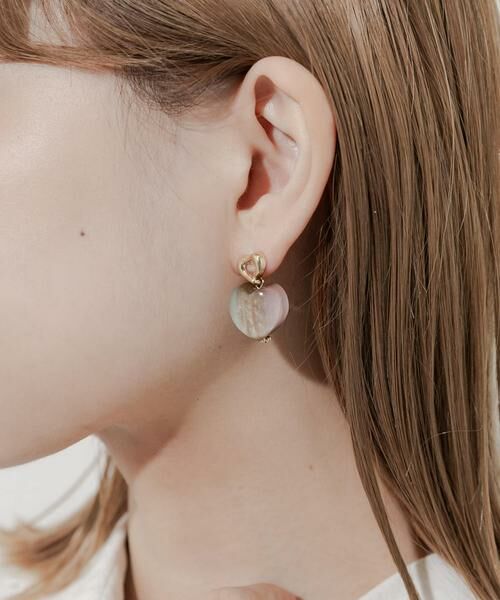 SMELLY / スメリー ピアス・イヤリング | マーブルカラージュシハートピアス | 詳細6