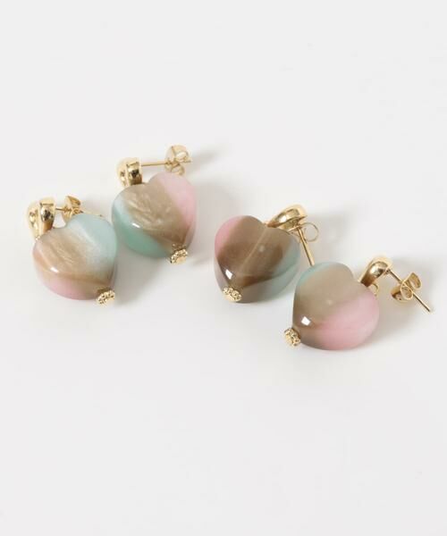 SMELLY / スメリー ピアス・イヤリング | マーブルカラージュシハートピアス | 詳細8