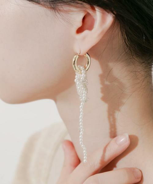 SMELLY / スメリー ピアス・イヤリング | パールノットラリエット2WAYフープピアス | 詳細3