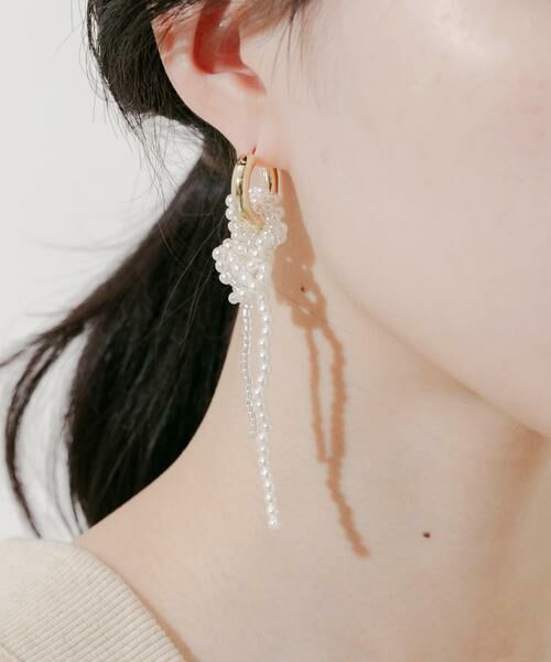 SMELLY / スメリー ピアス・イヤリング | パールノットラリエット2WAYフープピアス | 詳細4