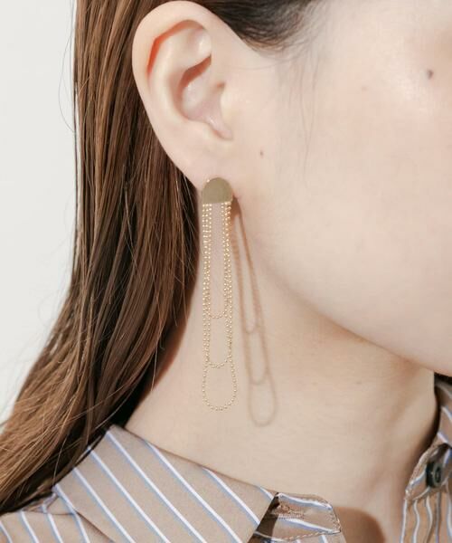 SMELLY / スメリー ピアス・イヤリング | トリプルチェーンロングピアス | 詳細1