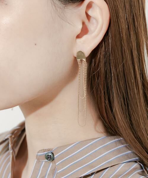 SMELLY / スメリー ピアス・イヤリング | トリプルチェーンロングピアス | 詳細3