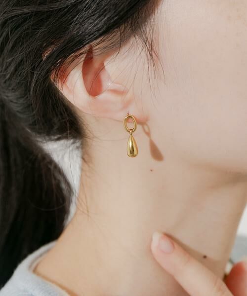 SMELLY / スメリー ピアス・イヤリング | ステンレスドロップメタルピアス | 詳細3