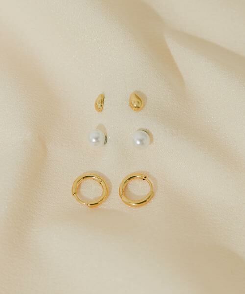 SMELLY / スメリー ピアス・イヤリング | ステンレスパールセットピアス | 詳細1