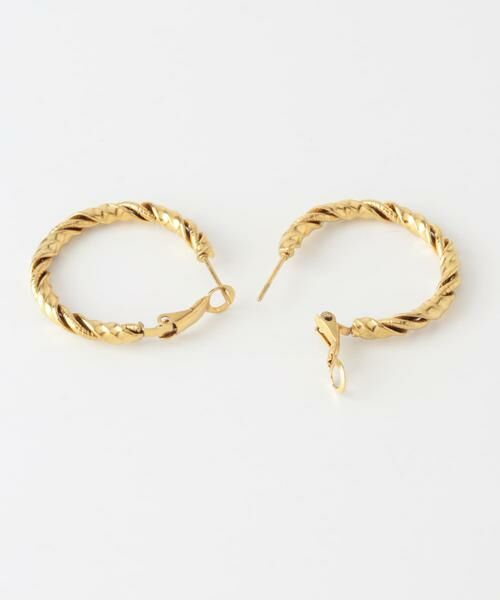 SMELLY / スメリー ピアス・イヤリング | ステンレスダブルツイストフープピアス | 詳細5