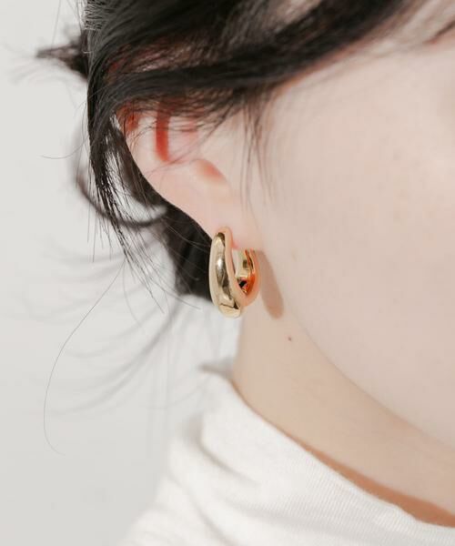 SMELLY / スメリー ピアス・イヤリング | メタルノットワンタッチフープピアス | 詳細4