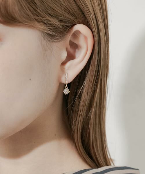 SMELLY / スメリー ピアス・イヤリング | スクエアビジューオメガイヤリング | 詳細5