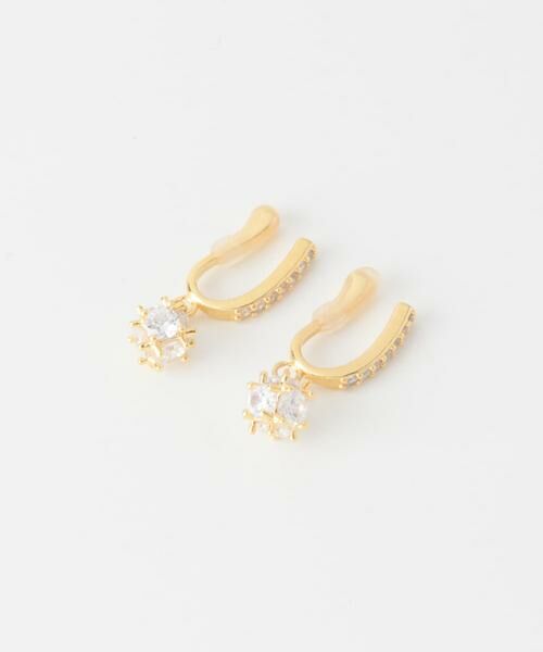 SMELLY / スメリー ピアス・イヤリング | スクエアビジューオメガイヤリング | 詳細8