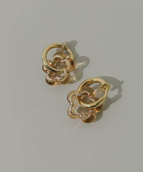 SMELLY / スメリー ピアス・イヤリング | クリアフラワーフープイヤリング | 詳細1