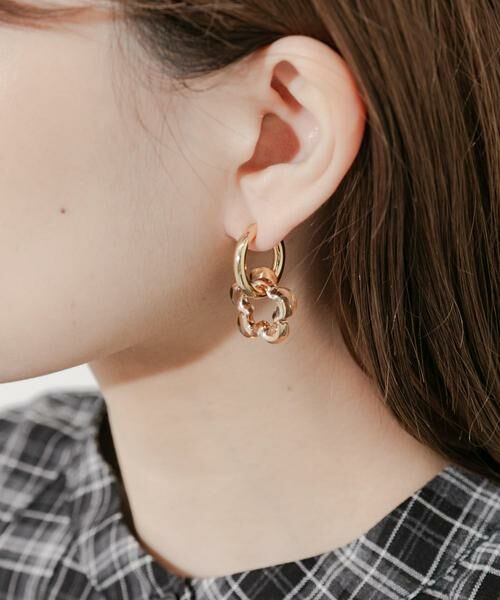 SMELLY / スメリー ピアス・イヤリング | クリアフラワーフープイヤリング | 詳細5