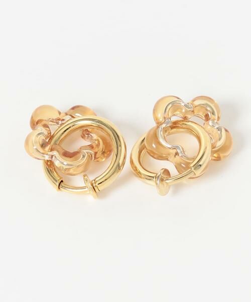 SMELLY / スメリー ピアス・イヤリング | クリアフラワーフープイヤリング | 詳細7