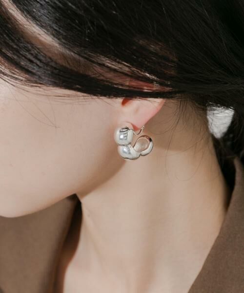 SMELLY / スメリー ピアス・イヤリング | メタルデザインボリュームイヤリング | 詳細2