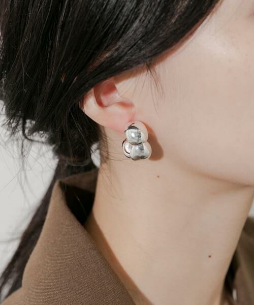 SMELLY / スメリー ピアス・イヤリング | メタルデザインボリュームイヤリング | 詳細5