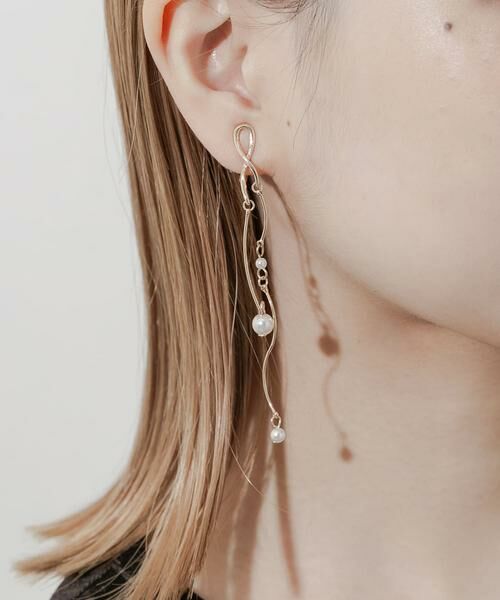 SMELLY / スメリー ピアス・イヤリング | ウェーブパールスウィングイヤリング | 詳細3