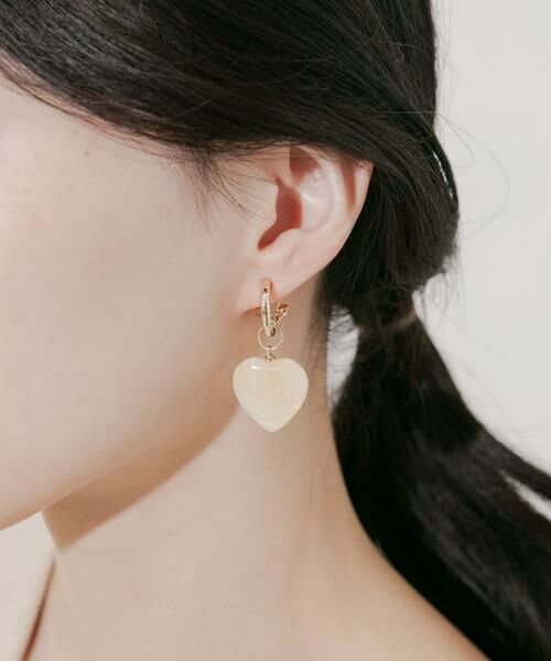 SMELLY / スメリー ピアス・イヤリング | ジュシハートフープイヤリング | 詳細3