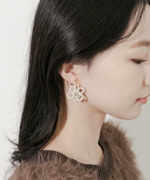 SMELLY / スメリー ピアス・イヤリング | ビースフラワーイヤリング | 詳細5