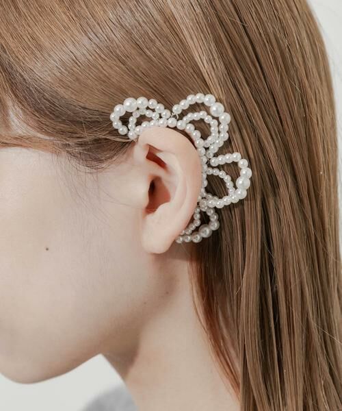 SMELLY / スメリー ピアス・イヤリング | パールフラワーイヤーフック | 詳細1