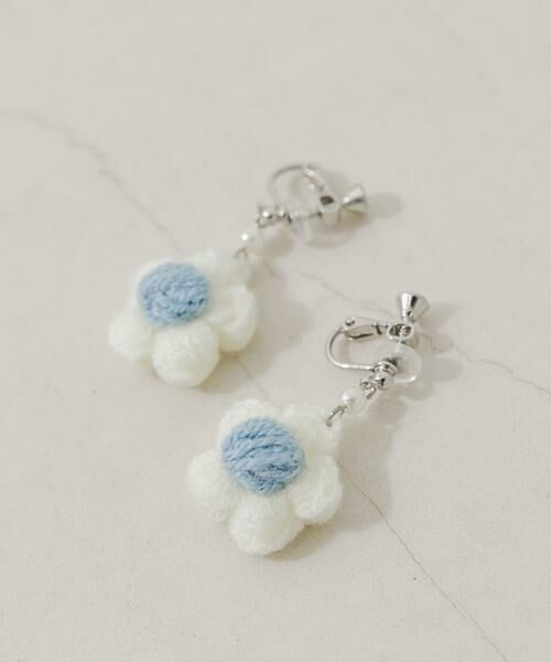 SMELLY / スメリー ピアス・イヤリング | ニットフラワーイヤリング | 詳細1