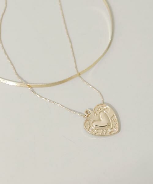 SMELLY / スメリー ネックレス・ペンダント・チョーカー | ハートプレートレイヤードネックレス | 詳細1