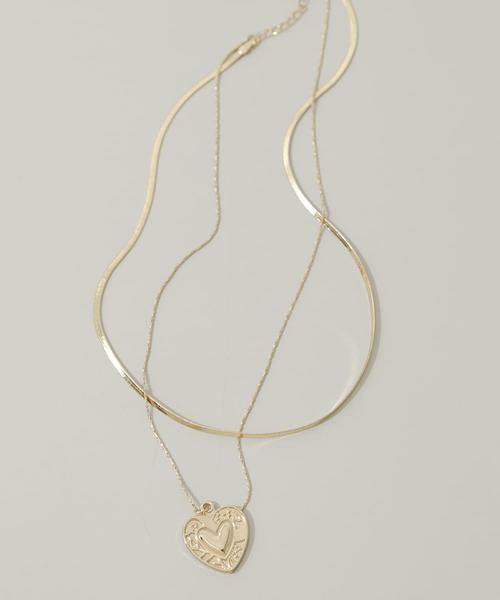 SMELLY / スメリー ネックレス・ペンダント・チョーカー | ハートプレートレイヤードネックレス | 詳細2