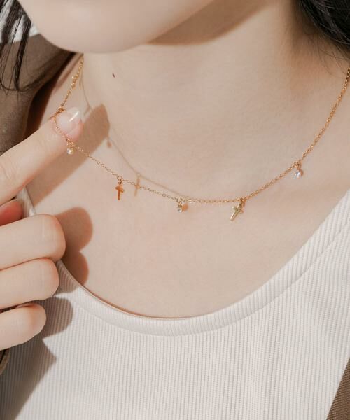 SMELLY / スメリー ネックレス・ペンダント・チョーカー | ステンレスクロスチャームネックレス | 詳細6