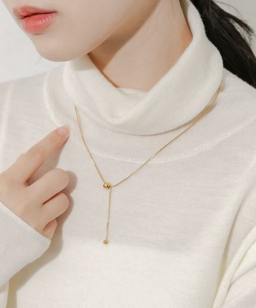 SMELLY / スメリー ネックレス・ペンダント・チョーカー | ステンレスボールトップYネックレス | 詳細2